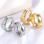 Pendientes de aro de estrella de acero inoxidable para mujeres y niñas, pendientes pavimentados de circón simples Vintage, regalo de joyería de moda para fiesta de uso diario 4