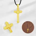 collar de plata de ley 925 con crucifijo, cruz de Jesús, oro de 18k, colgante religioso de San Benito, joyería de San Benito, regalo para hombres 3