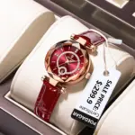 Reloj POEDAGAR de lujo para mujer, relojes de cuero con fecha resistente al agua de alta calidad para mujer, reloj informal de cuarzo para mujer + caja 1