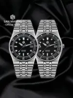 San Martin 40mm esmalte espiral Dial pulsera integrada hombres reloj de buceo Miyota 9015 mecánico automático impermeable 200m SN0148 3 San Martin 40mm esmalte espiral Dial pulsera integrada hombres reloj de buceo Miyota 9015 mecánico automático impermeable 200m SN0148 3