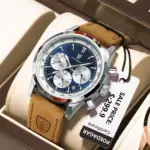 Reloj POEDAGAR de lujo para hombre, cronógrafo resistente al agua, reloj de pulsera luminoso con fecha para hombre, relojes de cuero de cuarzo para hombre Sprots 1