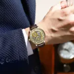 Reloj deportivo militar POEDAGAR para hombre, resistente al agua, luminoso, Tourbillon hueco, reloj para hombre, relojes mecánicos automáticos de cuero para hombre + caja 5