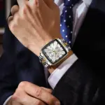 POEDAGAR-Reloj de pulsera deportivo cuadrado para hombre, cronógrafo de cuarzo, luminoso, resistente al agua, de lujo, de acero inoxidable 6