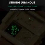 Reloj de pulsera POEDAGAR de lujo para hombre, Reloj rectangular resistente al agua luminoso para día y semana, relojes digitales multifunción para hombre, Reloj de cuarzo 2