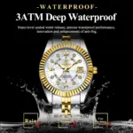 Reloj POEDAGAR de lujo para mujer, luminoso, resistente al agua, con fecha, reloj de acero inoxidable para mujer, relojes de cuarzo informales a la moda para mujer, regalo 3
