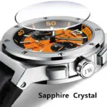 Reloj cronógrafo Carnival Military Pilot para hombre, relojes de cuarzo VK63 de lujo con zafiro, relojes masculinos de silicona, reloj2026 6