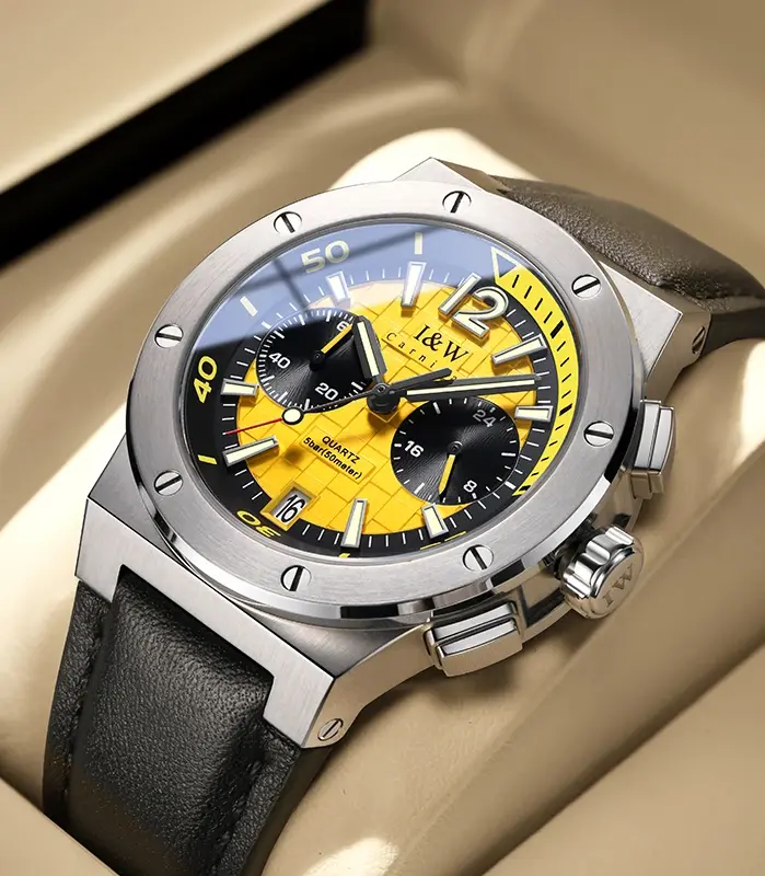 Reloj cronógrafo Carnival Military Pilot para hombre, relojes de cuarzo VK63 de lujo con zafiro, relojes masculinos de silicona, reloj2026
