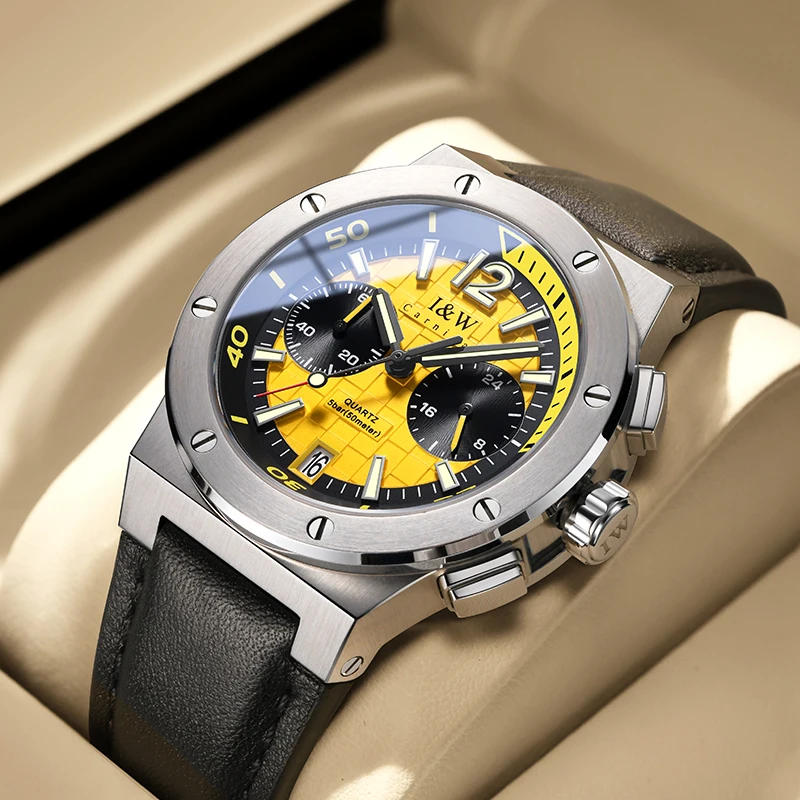 Reloj cronógrafo Carnival Military Pilot para hombre, relojes de cuarzo VK63 de lujo con zafiro, relojes masculinos de silicona, reloj2026 Reloj cronógrafo Carnival Military Pilot para hombre, relojes de cuarzo VK63 de lujo con zafiro, relojes masculinos de silicona, reloj2026