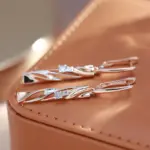 Kinel-pendientes colgantes huecos geométricos, chapado en oro rosa y plata 585, joyería fina diaria para boda, regalo 3