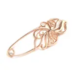 Kinel nuevo 585 broche de oro rosa para mujer joyería de boda de moda único creativo moderno ojal fino broche de Metal hueco caliente 1
