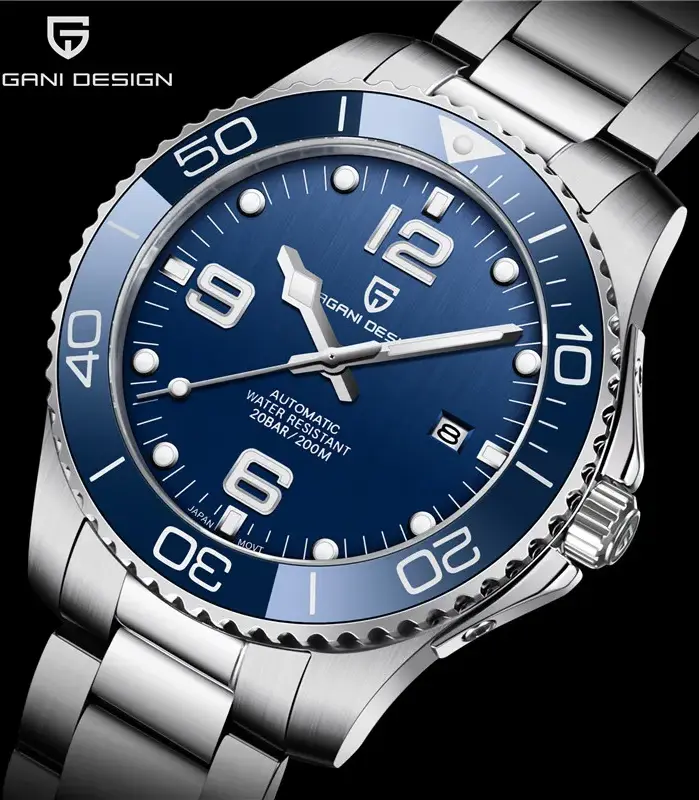 Relojes automáticos de alta gama PAGANI DESIGN para hombre, reloj mecánico MIYOTA de zafiro resistente al agua hasta 200M, reloj para hombre 1
