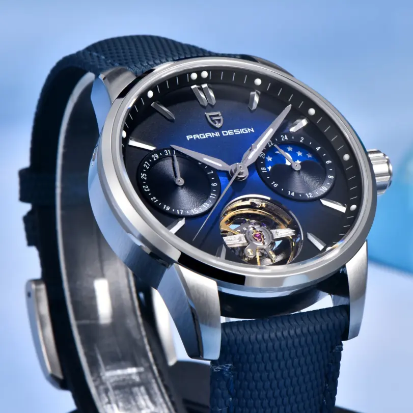 Reloj Mecánico para Hombre PAGANI DESIGN 2026 E3255Y 41mm Cristal de Zafiro Acero Inoxidable Calendario Resistente al Agua Reloj Hombre 4