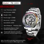 PAGANI Design-reloj mecánico automático para hombre, cronógrafo deportivo de acero inoxidable con esfera de esqueleto, arcoíris, círculo, zafiro 2 PAGANI Design-reloj mecánico automático para hombre, cronógrafo deportivo de acero inoxidable con esfera de esqueleto, arcoíris, círculo, zafiro 2