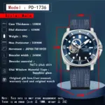 Reloj Automático PAGANI DESIGN para hombre Japón TMI NH39 Tourbillon esqueleto cristal de zafiro reloj de pulsera mecánico 200M resistente al agua 2