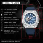 Reloj Automático PAGANI DESIGN para hombre, reloj de pulsera mecánico japonés TMI NH39A Movt, reloj resistente al agua con cristal de zafiro de acero inoxidable 2
