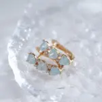 Kinel-pendientes de circonita Natural para mujer, aretes sexys de Color oro rosa, flor inusual, joyería exagerada para fiesta, 585 4