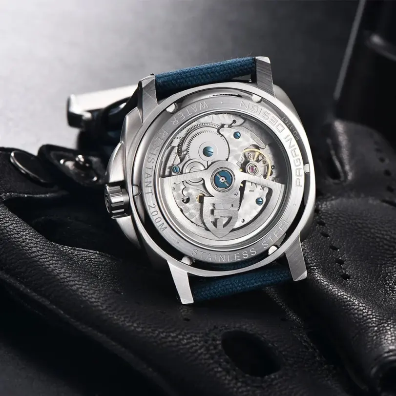 Reloj Mecánico PAGANI DESIGN para hombre, reloj automático luminoso de cristal de zafiro de lujo, reloj de acero inoxidable resistente al agua de 200M para hombre 3
