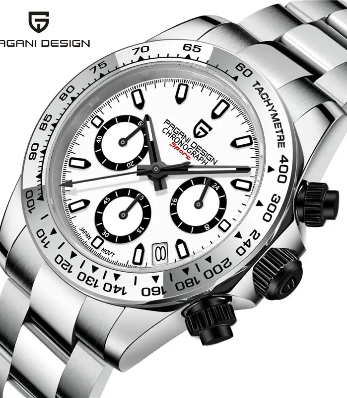 Reloj Cronógrafo PAGANI DESIGN para Hombre, Reloj Deportivo de Cuarzo con Bisel de Zafiro VK63, Reloj Hombre, Montre Homme, часы мужские наручные 1