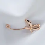 Kinel-broche de oro rosa para mujer, joyería de boda creativa única con lazo de Metal hueco, broche fino caliente, 585 3