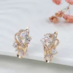 Kinel-Conjunto de anillos y pendientes de flores de cristal de oro rosa 585 de lujo para mujer, conjuntos de joyería Vintage de boda nupcial de circón Natural 3 Kinel-Conjunto de anillos y pendientes de flores de cristal de oro rosa 585 de lujo para mujer, conjuntos de joyería Vintage de boda nupcial de circón Natural 3