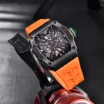 PAGANI DESIGN PD1738 relojes de cuarzo para hombre 42MM VH65 caja negra zafiro acero inoxidable 50M reloj de pulsera resistente al agua para hombre 4