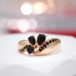Anillo de circón Natural negro para mujer, moda 585, Color oro rosa, flor de cristal, anillo de novia, joyería Vintage fina diaria 4 Anillo de circón Natural negro para mujer, moda 585, Color oro rosa, flor de cristal, anillo de novia, joyería Vintage fina diaria 4