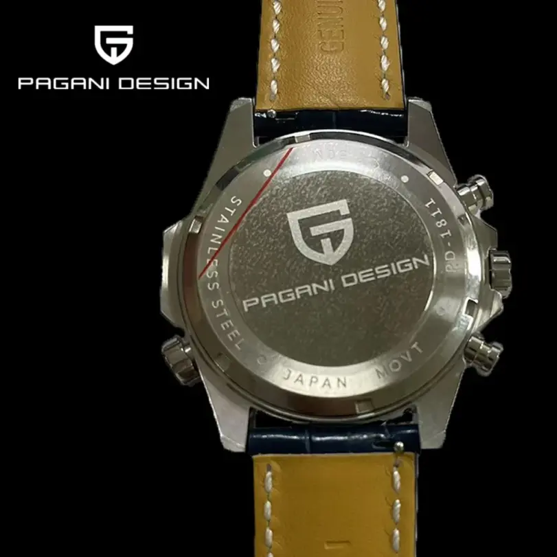 PAGANI DESIGN 44MM reloj de cuarzo para hombre Japón TMI VK64 Movt esfera de escala giratoria cristal de zafiro cronómetro reloj de pulsera luminoso 4