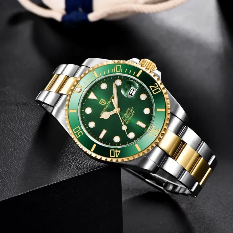 Reloj Automático para Hombre PAGANI Design PD1639, Esfera de 43 mm, Bisel de Cerámica, NH35A / MIYOTA 8215, Reloj de Pulsera Mecánico de Zafiro, Resistente al Agua 4