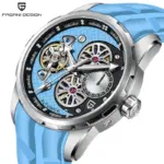 PAGANI DESIGN PD-YS022 Reloj mecánico para hombre Tourbillon Reloj de pulsera esqueleto para hombre Correa de caucho de flúor Relojes automáticos 1