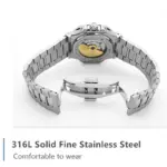 Relojes automáticos Rinifa para hombre, mecánicos, Nautilus, zafiro, fase lunar, multifuncionales, marca de lujo, Montre Homme, Reloj Hombre 3