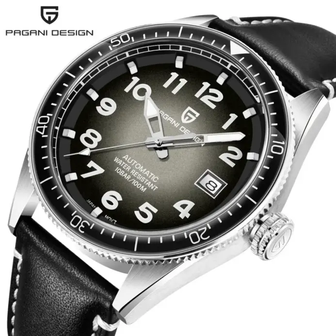 PAGANI DESIGN PD-1649 reloj mecánico automático para hombre Japón NH35A Movt correa de cuero 10Bar reloj de pulsera de lujo resistente al agua para hombre 1