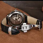 Marca PAGANI DESIGN, reloj dorado de cuero de moda para hombre, relojes mecánicos automáticos con esqueleto resistente al agua, caja Masculino 6