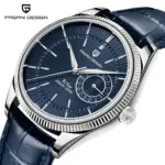 Reloj de Cuarzo para Hombre PAGANI Design PD1689, Movimiento Japonés VH65, Cristal de Zafiro, Correa de Cuero, Resistente al Agua 20 Bar, Reloj de Pulsera para Hombre 1