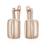 Kinel-pendientes de gota cuadrados de circón Natural brillante para mujer, Color oro rosa y plata 585, diseño mixto, joyería fina diaria para novia 6