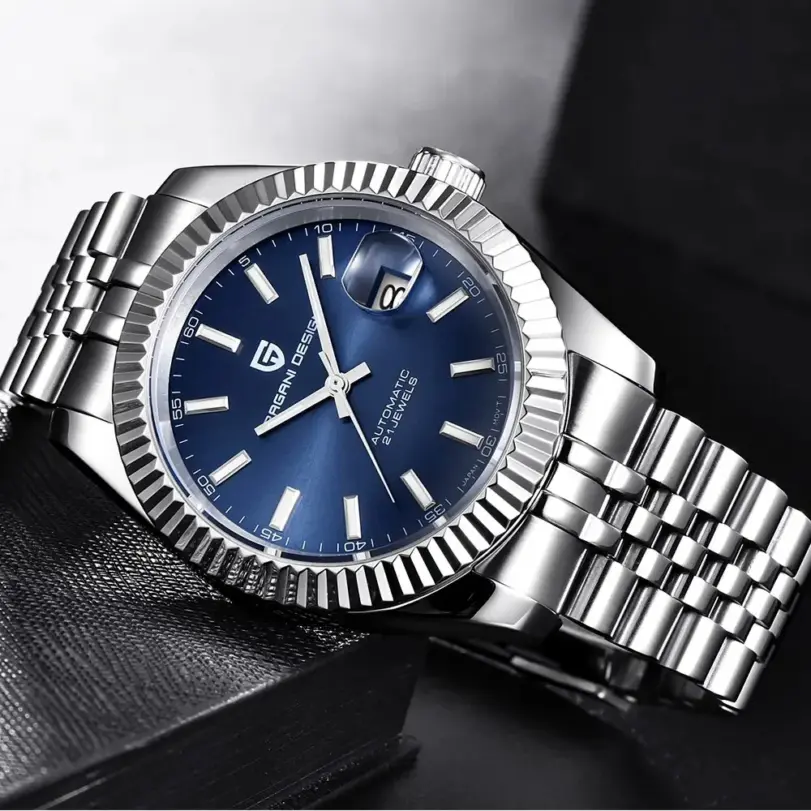 Reloj de pulsera mecánico PAGANI DESIGN NH35/MIYOTA 8215 para hombre, reloj de lujo con cristal de zafiro para hombre, reloj de acero resistente al agua hasta 100M PD1645 3