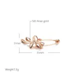 Kinel-broche de oro rosa para mujer, joyería de boda, único, creativo, moderno, de Metal hueco, 585 2
