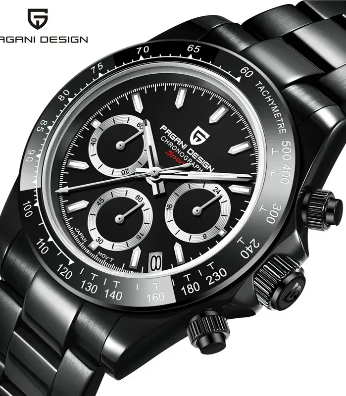 Reloj Cronógrafo de Lujo PAGANI DESIGN con Bisel de Cerámica VK63 para Hombre, Reloj de Pulsera de Cuarzo con Cristal de Zafiro, Reloj de Piloto, Reloj Hombre, 시계, orologio 1
