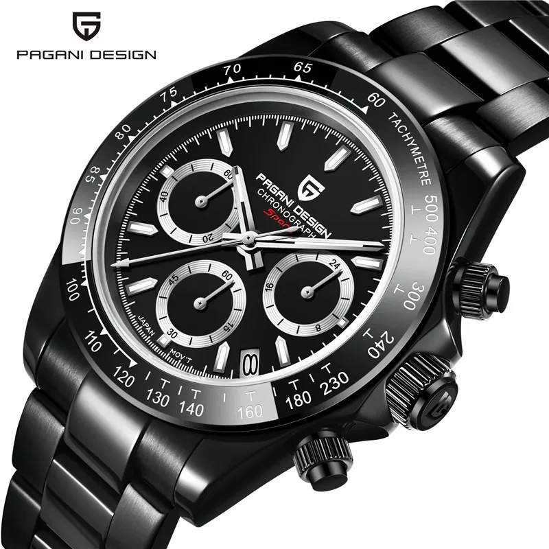 Reloj Cronógrafo de Lujo PAGANI DESIGN con Bisel de Cerámica VK63 para Hombre, Reloj de Pulsera de Cuarzo con Cristal de Zafiro, Reloj de Piloto, Reloj Hombre, 시계, orologio 1 Reloj Cronógrafo de Lujo PAGANI DESIGN con Bisel de Cerámica VK63 para Hombre, Reloj de Pulsera de Cuarzo con Cristal de Zafiro, Reloj de Piloto, Reloj Hombre, 시계, orologio 1