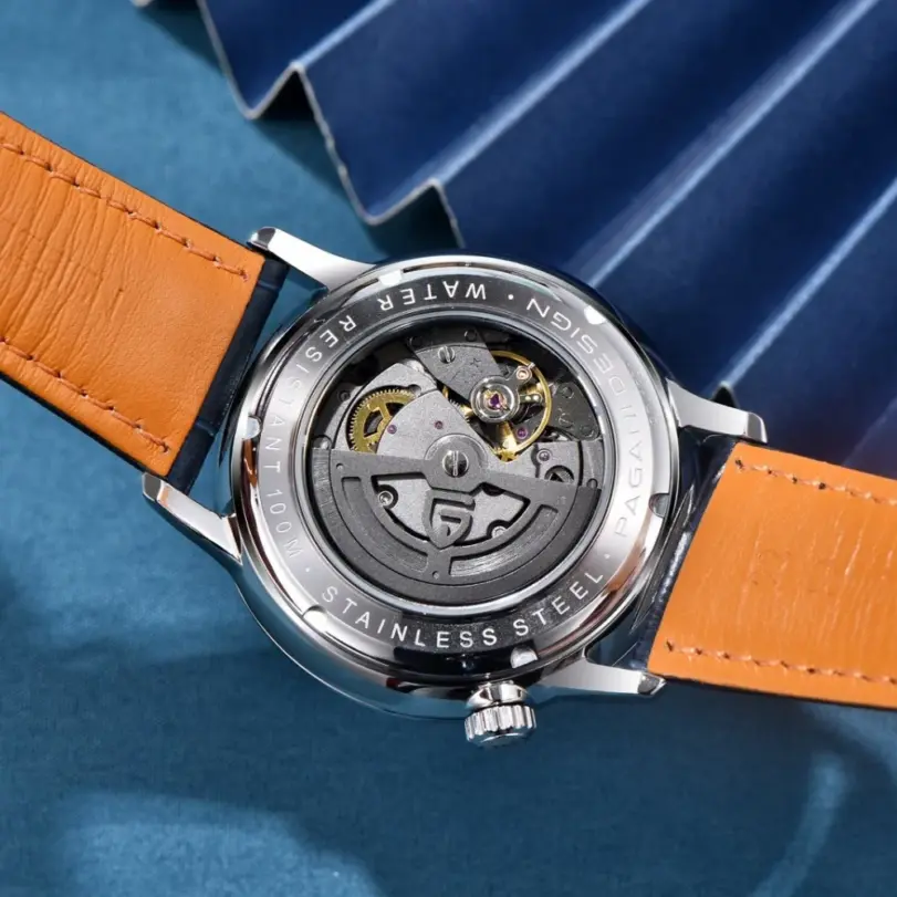 PAGANI DESIGN PD1790 reloj mecánico automático para hombre 10Bar resistente al agua cristal de zafiro reloj de pulsera de cuero de ocio de moda para hombre 3