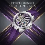 Pagani diseña un nuevo reloj mecánico hueco para hombre con cristal de zafiro con revestimiento AR, acero inoxidable, resistente al agua y automático. 1