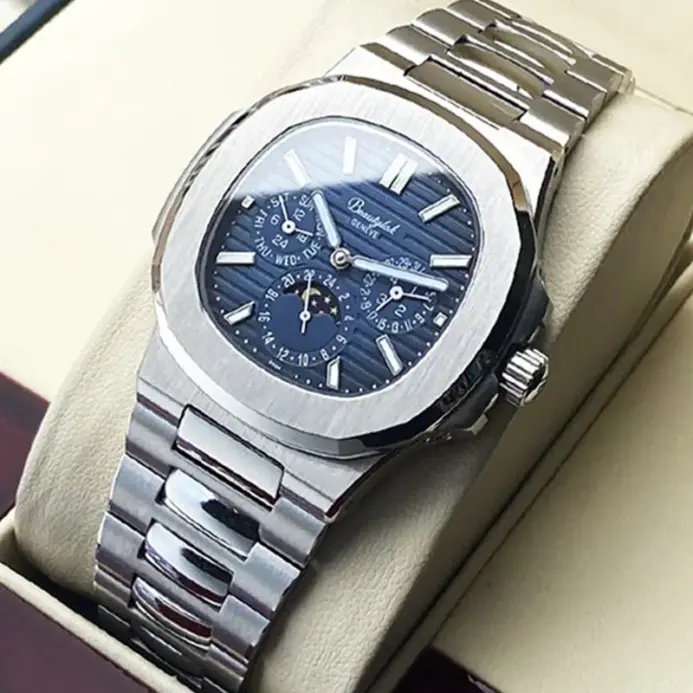 Relojes automáticos Rinifa para hombre, mecánicos, Nautilus, zafiro, fase lunar, multifuncionales, marca de lujo, Montre Homme, Reloj Hombre 1