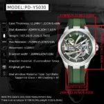 Reloj Mecánico Pagani Design para Hombre, con Cristal de Zafiro, Caja de Acero Inoxidable, Correa de Caucho, Resistente al Agua 10 Bar, Automático 2 Reloj Mecánico Pagani Design para Hombre, con Cristal de Zafiro, Caja de Acero Inoxidable, Correa de Caucho, Resistente al Agua 10 Bar, Automático 2