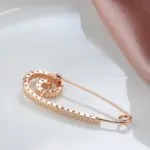 Kinel fino-broche de oro rosa 585 para mujer, joyería creativa de boda, único, hueco, de circón Natural, 2022 6