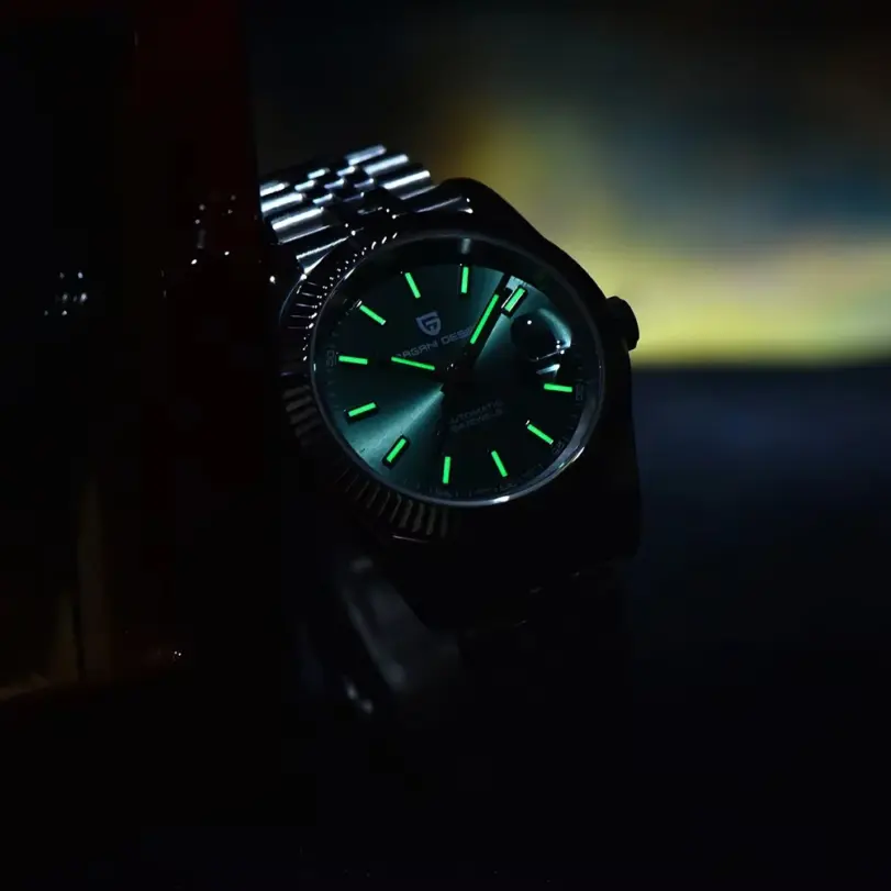Reloj de pulsera mecánico PAGANI DESIGN NH35/MIYOTA 8215 para hombre, reloj de lujo con cristal de zafiro para hombre, reloj de acero resistente al agua hasta 100M PD1645 6