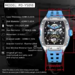 PAGANI DESIGN-relojes mecánicos con esqueleto hueco para hombre, 42MM, cristal de zafiro de lujo, automático, resistente al agua hasta 50M 2 PAGANI DESIGN-relojes mecánicos con esqueleto hueco para hombre, 42MM, cristal de zafiro de lujo, automático, resistente al agua hasta 50M 2