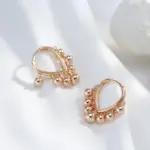 Kinel nuevos pendientes de borla de bola brillante para mujer moda 585 pendientes colgantes de Color oro rosa joyería diaria moderna para fiesta de boda 3