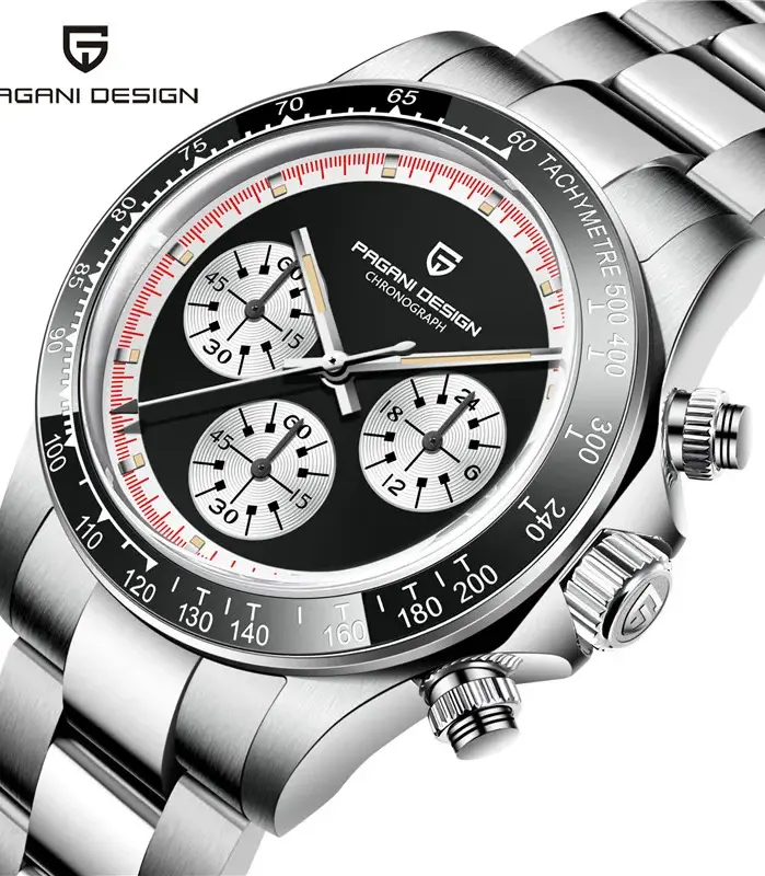 Reloj Cronógrafo de Piloto PAGANI DESIGN para Hombre, Reloj de Cuarzo Deportivo VK63 de Marca de Lujo, Resistente al Agua con Cristal de Zafiro, Relojes Masculinos 1