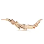Kinel fino-broche de oro rosa 585 para mujer, joyería de boda creativa, única, hueca, circón Natural, 2022 4