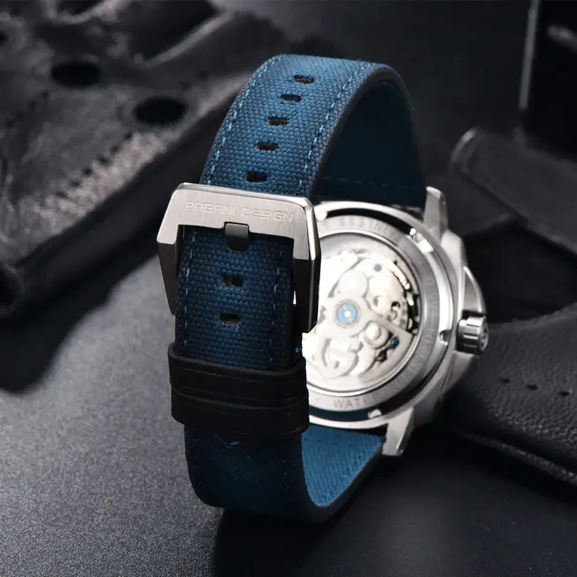 Reloj Mecánico PAGANI DESIGN para hombre, reloj automático luminoso de cristal de zafiro de lujo, reloj de acero inoxidable resistente al agua de 200M para hombre 5