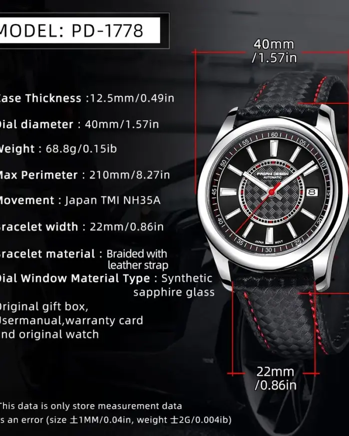 PAGANI DESIGN-relojes mecánicos automáticos para Hombre, 40mm, NH35A, zafiro de lujo, acero inoxidable, 10bar 2